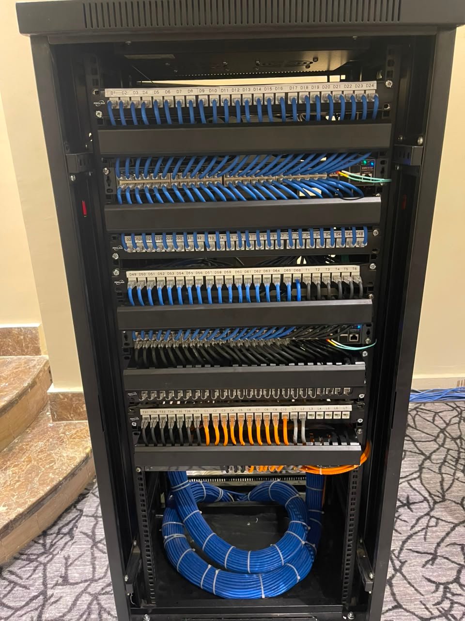 LINK structured network rack installation